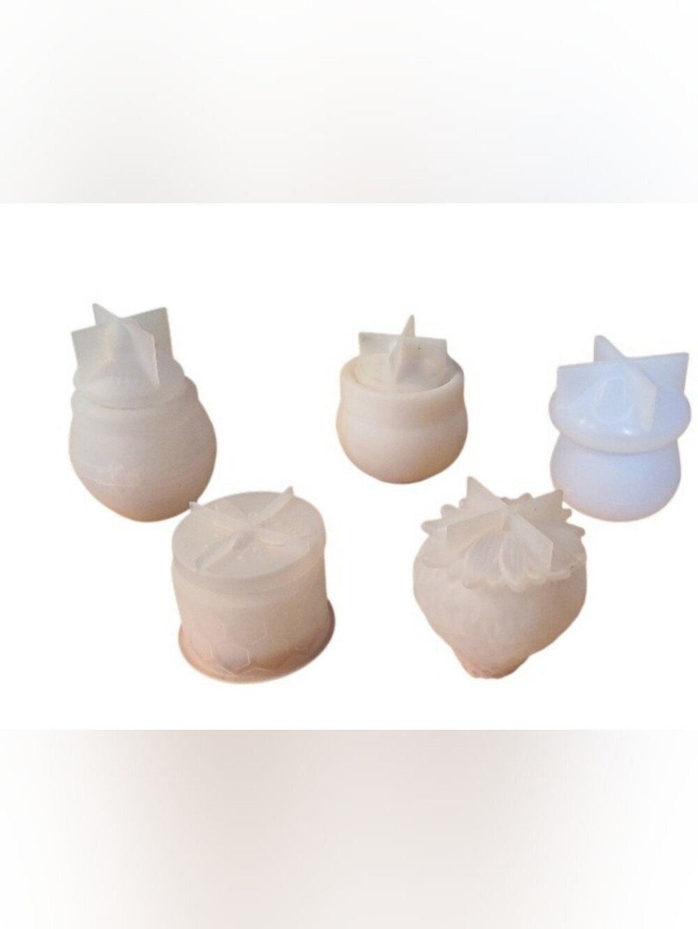 5x ASSORTED SILICONE JAR MOLDS